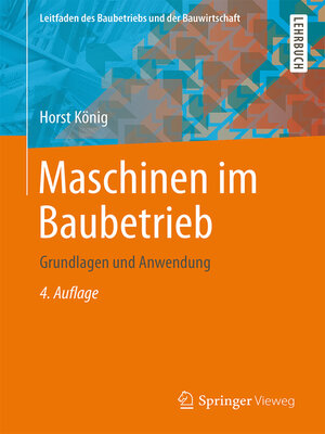 cover image of Maschinen im Baubetrieb